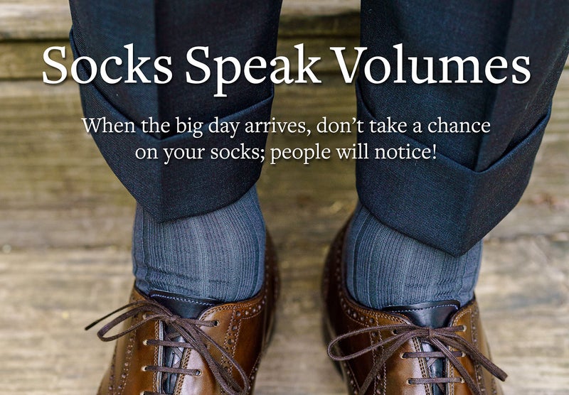 BoardroomSocks Cotton Dress Socks for Men â€“ Knee High Mens Grey Executive Socks â€“ Classic Over the Calf Dress Socks by Boardroom Socks - Image 3